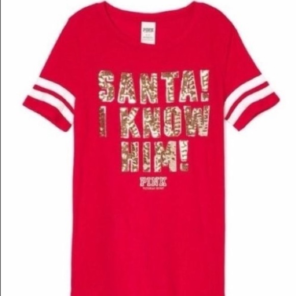 PINK Victoria's Secret Tops - VS Pink holiday sequin tee